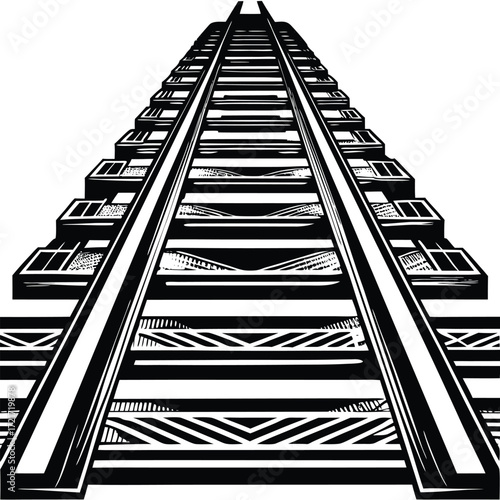railway track vector illustration