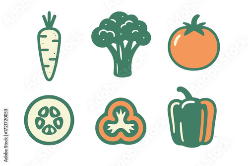 Fresh healthy organic vegetables and produce for healthy eating, diet concepts, and vegetarian lifestyle