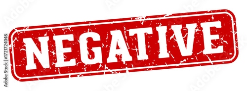 negative rectangular sign. negative stamp