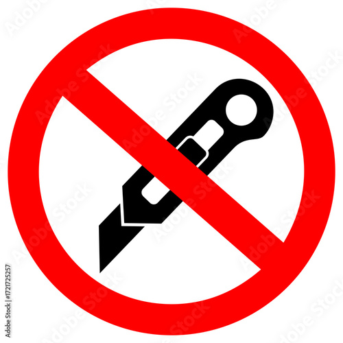 Do not use knife vector sign