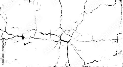 Grunge texture, Grungy effect dirty, black and white half tone, rough, abstract, abstract backgrounds, horizontal illustration. Cracks overlay textured.
