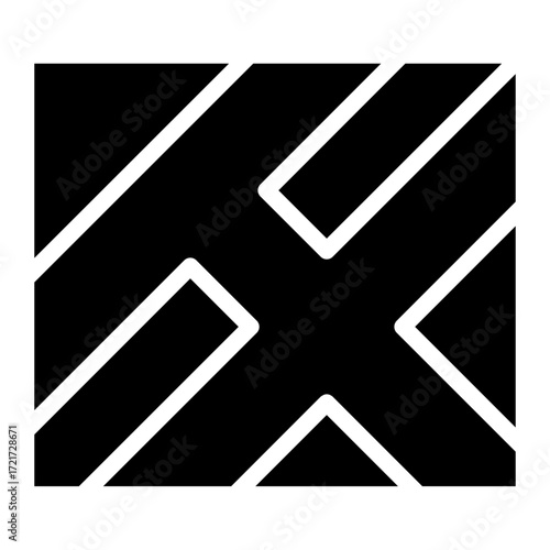 Street icon glyph style vector illustration