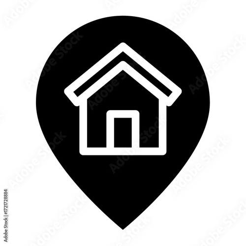 Adress icon glyph style vector illustration