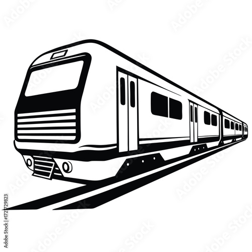 passenger train on the railway