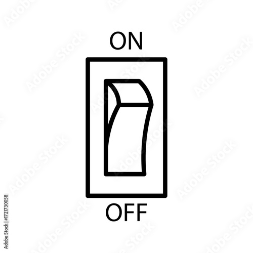  on off button icon white on background
