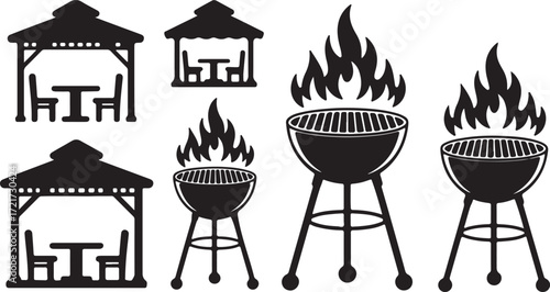 Outdoor Cooking and Gathering. Elements for Backyard Recreation and Leisure