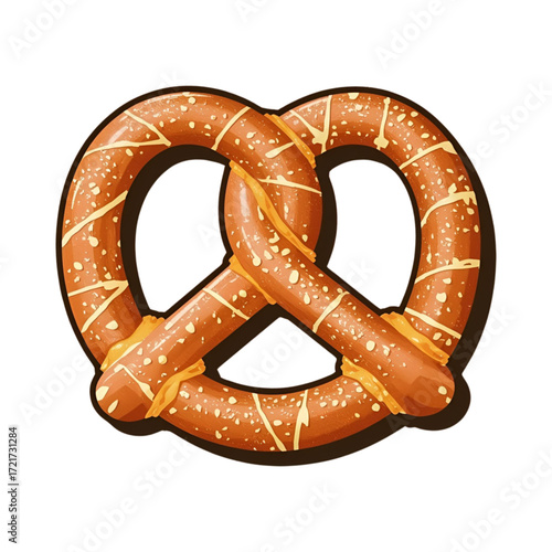 pretzels on a white background