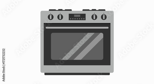 Sleek Modern Range: Kitchen Appliance Icon