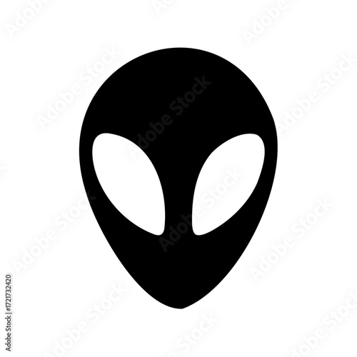 Silhouette of alien face