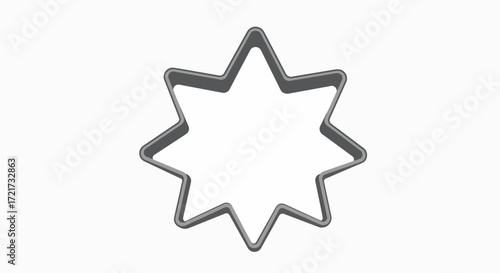 Foto Eight-Pointed Star Cookie Cutter: Perfect for Festive Baking