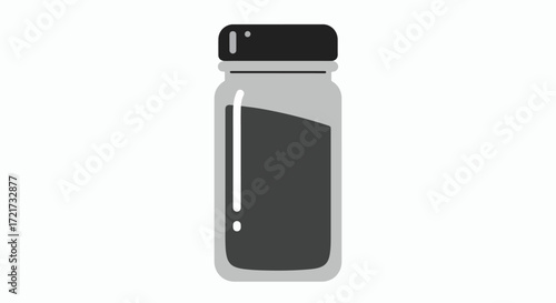 Spice Jar Icon: Simple, Clean, Kitchen Design Element