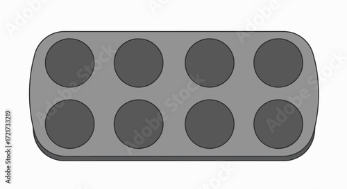 Eight-Cup Rectangular Baking Pan: Perfect for Muffins & More