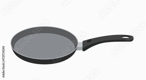 Illustration of a non-stick frying pan with a black handle on a white background.