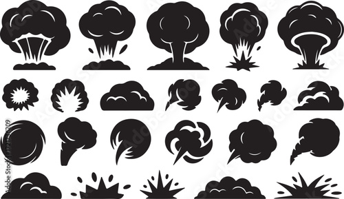 Explosion Comic Cloud Boom Effect Shape Illustration Abstract Explosion Power