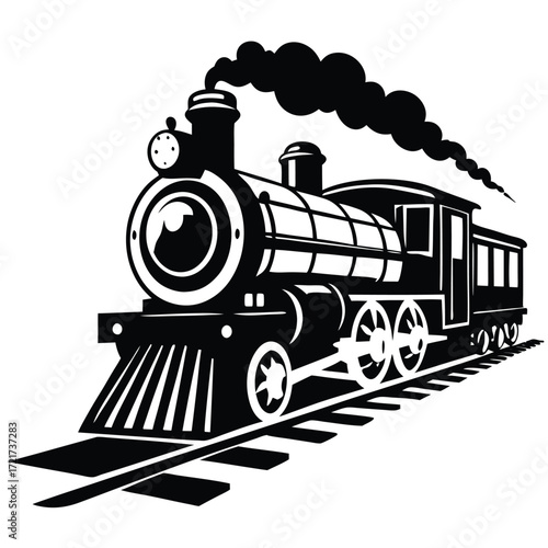 passenger train on the railway