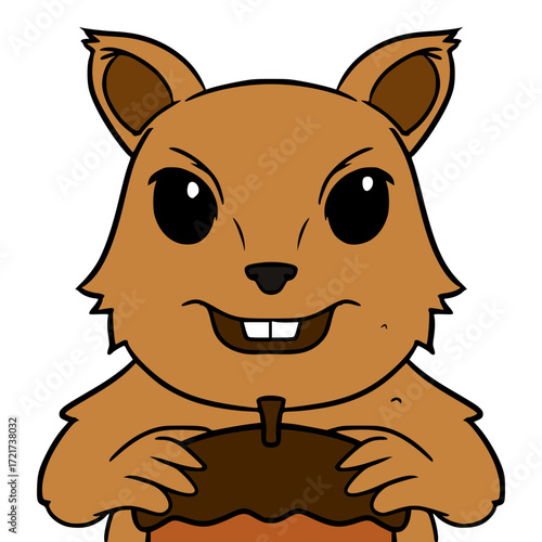 squirrel illustration hand drawn isolated vector