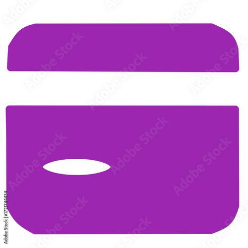 Purple Credit Card Icon for Payment and Financial Transaction