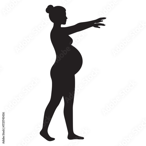 Silhouette of a Pregnant Woman A Symbol of Motherhood and Expectation