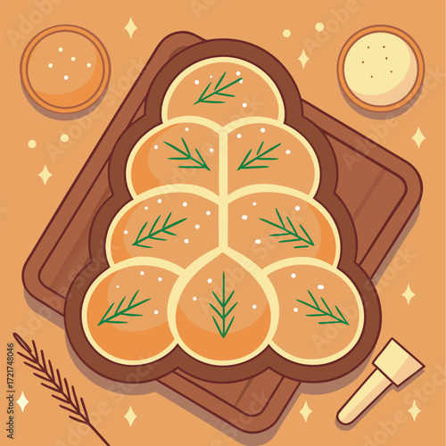 seamless background with bread