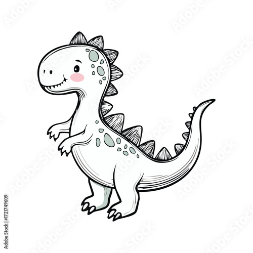 Funny  cute dinosaur mascot for kids design