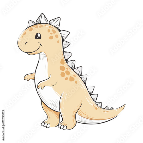 Funny  cute dinosaur mascot for kids design