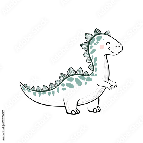 Funny  cute dinosaur mascot for kids design
