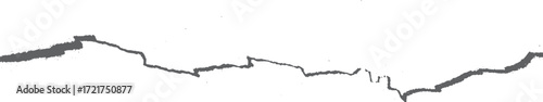 One big crack isolated transparent background. realistic cracks scratch grunge overlay effect cement texture background. 