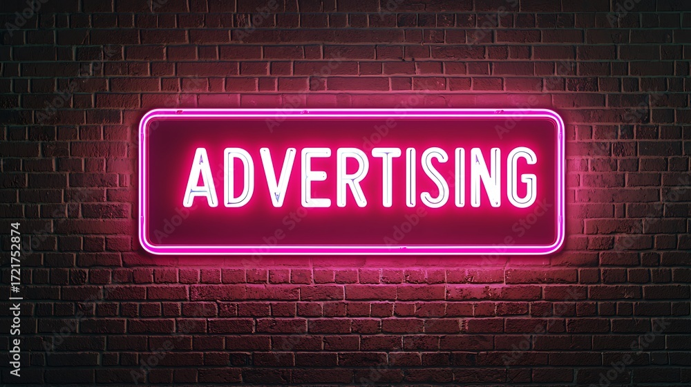 Fototapeta premium A bright pink neon sign reading 