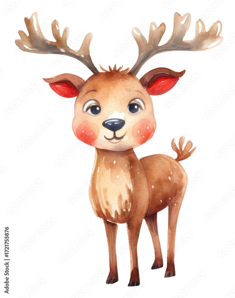 Fototapeta premium PNG Christmas reindeer christmas cartoon mammal.
