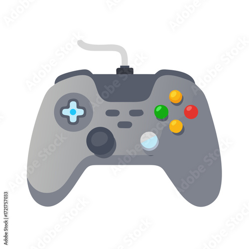 Grey Gaming Console Controller Colored Icon