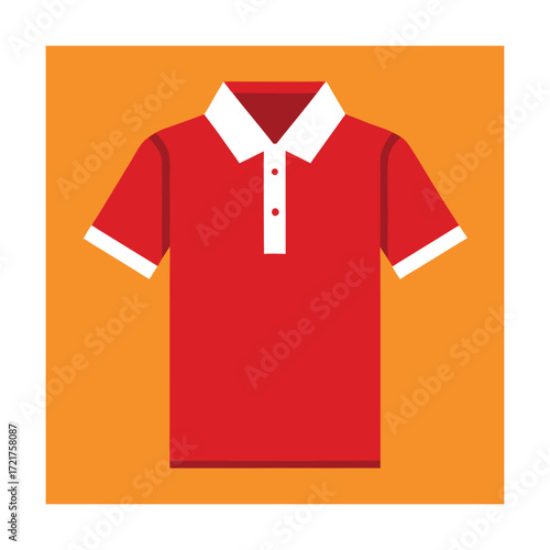 Red polo shirt