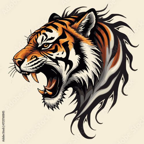 tiger head vector