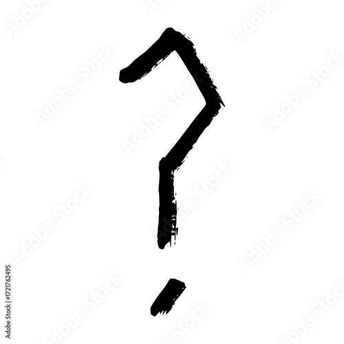 Hand drawn question mark clipart Single element for design