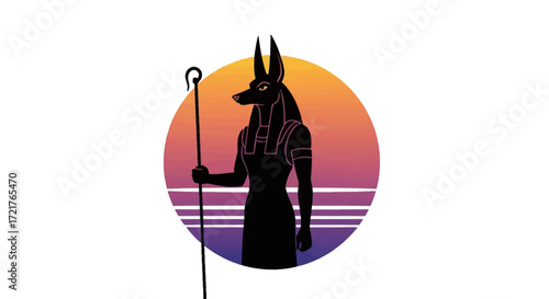 Anubis Egyptian god of the dead and mummification.