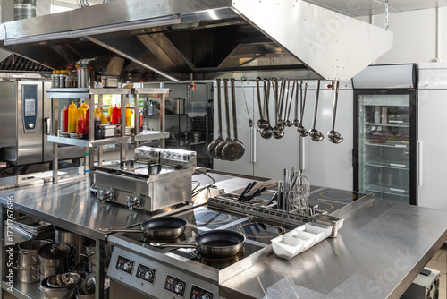 Konstfotografi Professional kitchen in restaurant