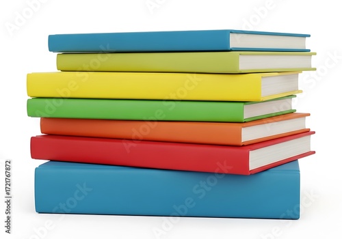 Wallpaper Mural Colorful Books Stacked Education. Torontodigital.ca