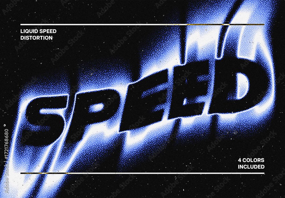Speed Destorted Liquid Speed Distortion Text Effect Mockup Stock Template | Adobe Stock