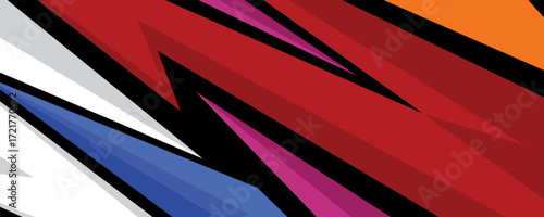 Stylish multicolor sports banner background design.