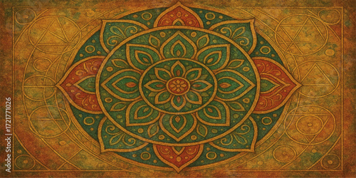Traditional Thai art and architecture with intricate patterns and gold details