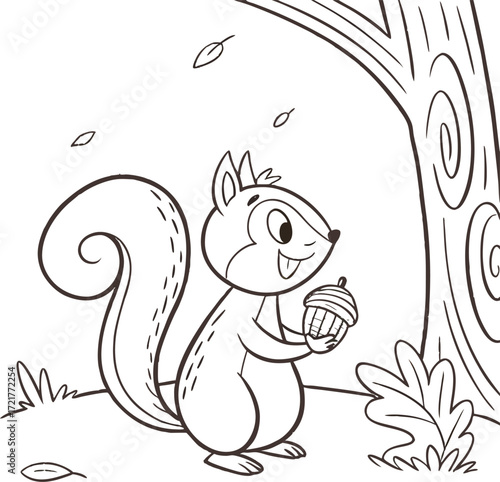A fun, cute cartoon animal vector illustration of a wild cat silhouette