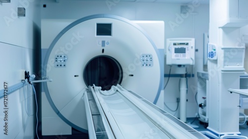 High - Resolution Hospital CT Equipment Images，showcase  CT equipment in hospital settings， Ideal for medical students, hospital brochures, or research institutions .