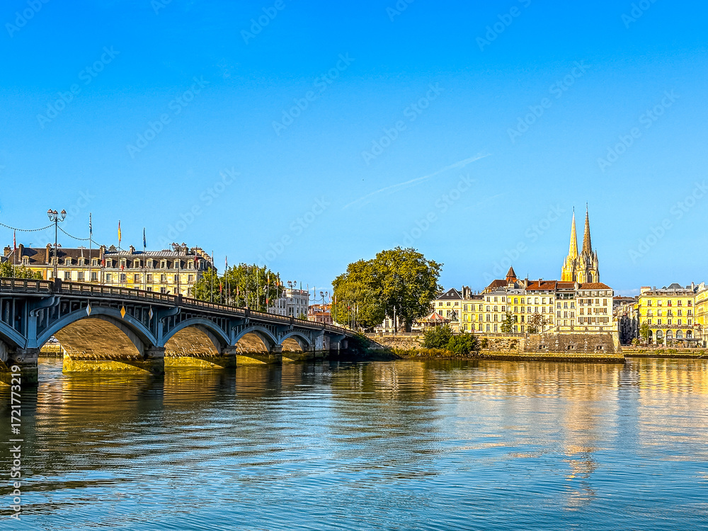 Fototapeta premium Street view of downtown in Bayonne, France