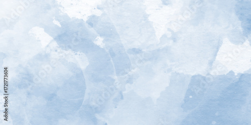 The soft blue watercolor background, blue sky in grunge style,blue sky with clouds. Light sky blue shades watercolor background, grunge blue background, with subtle gradients and textures.