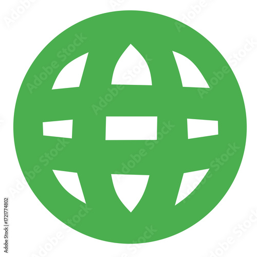Green Credit Card Icon for Payment and Financial Transaction