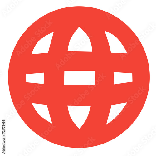 Red Credit Card Icon for Payment and Financial Transaction