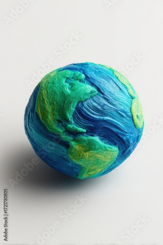 Abstract globe, painted textured sphere