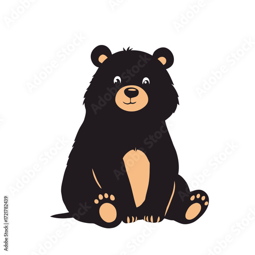 A cheerful cartoon teddy bear cub with a letter smiles playfully