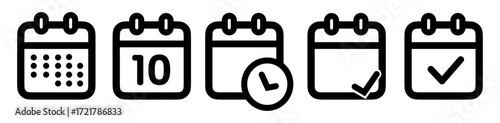 Calendar icons. Calendar symbols. calendar vector icons
