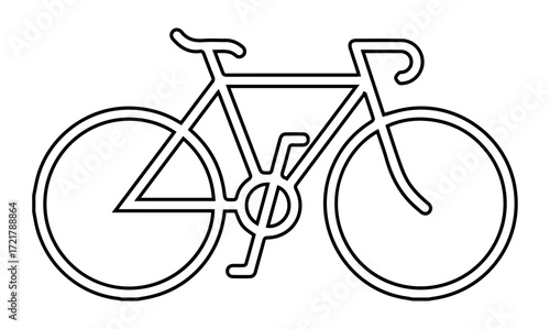 Bicycle Outline Icon for Eco Travel, Transport, and Fitness Design