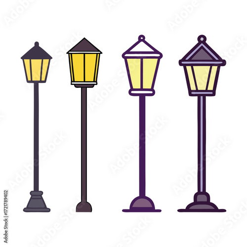street lamp vector illustration